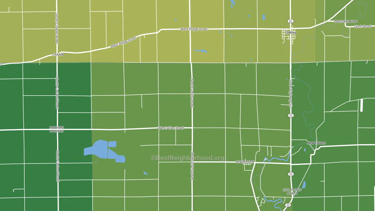 48841, MI block-group voter-turnout map