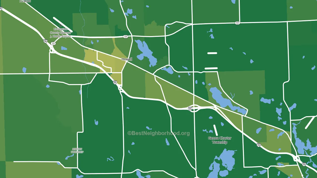 48843, MI block-group voter-turnout map