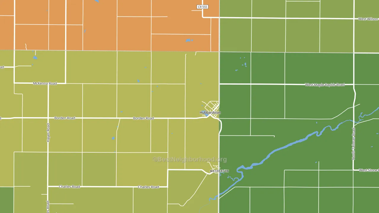 48845, MI block-group voter-turnout map