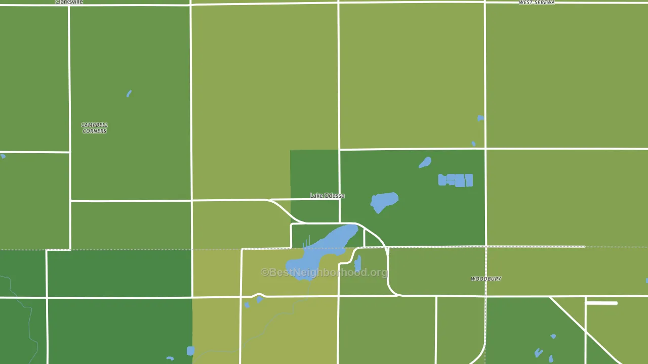 48849, MI block-group voter-turnout map