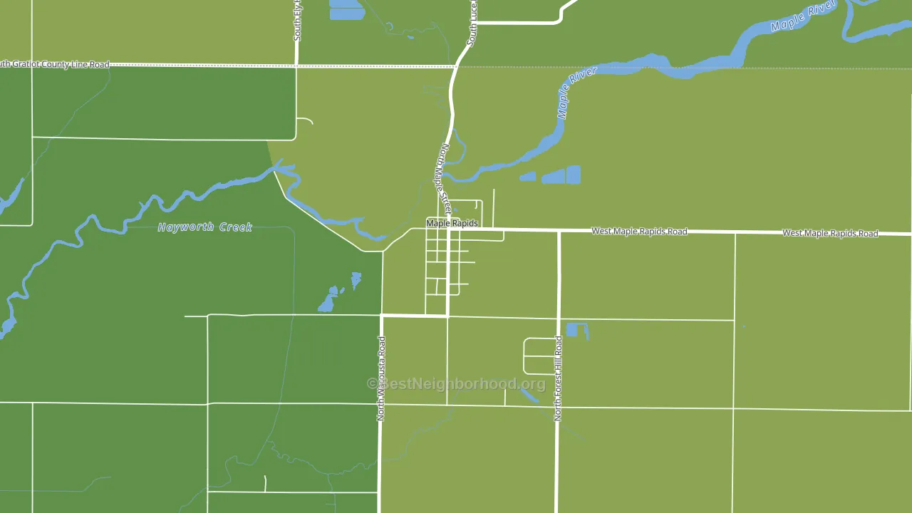 48853, MI block-group voter-turnout map