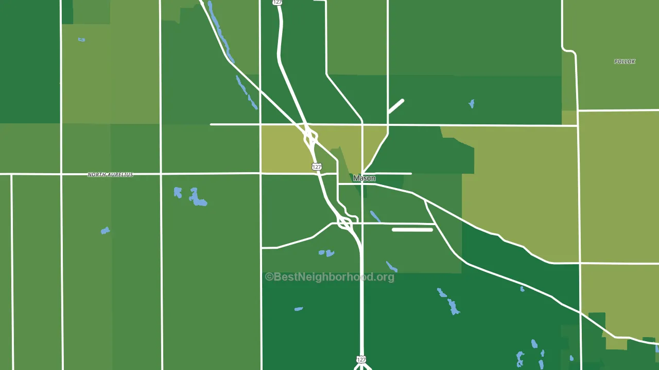 48854, MI block-group voter-turnout map