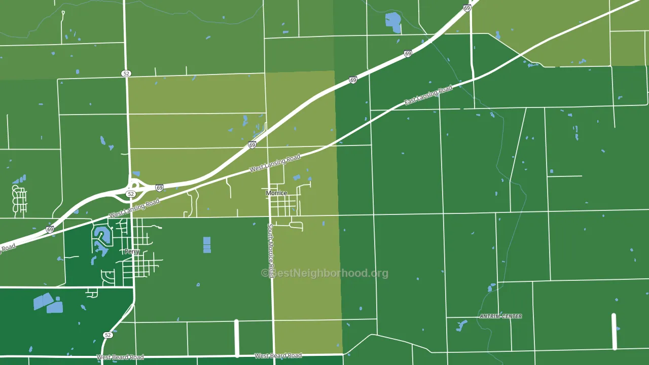 48857, MI block-group voter-turnout map