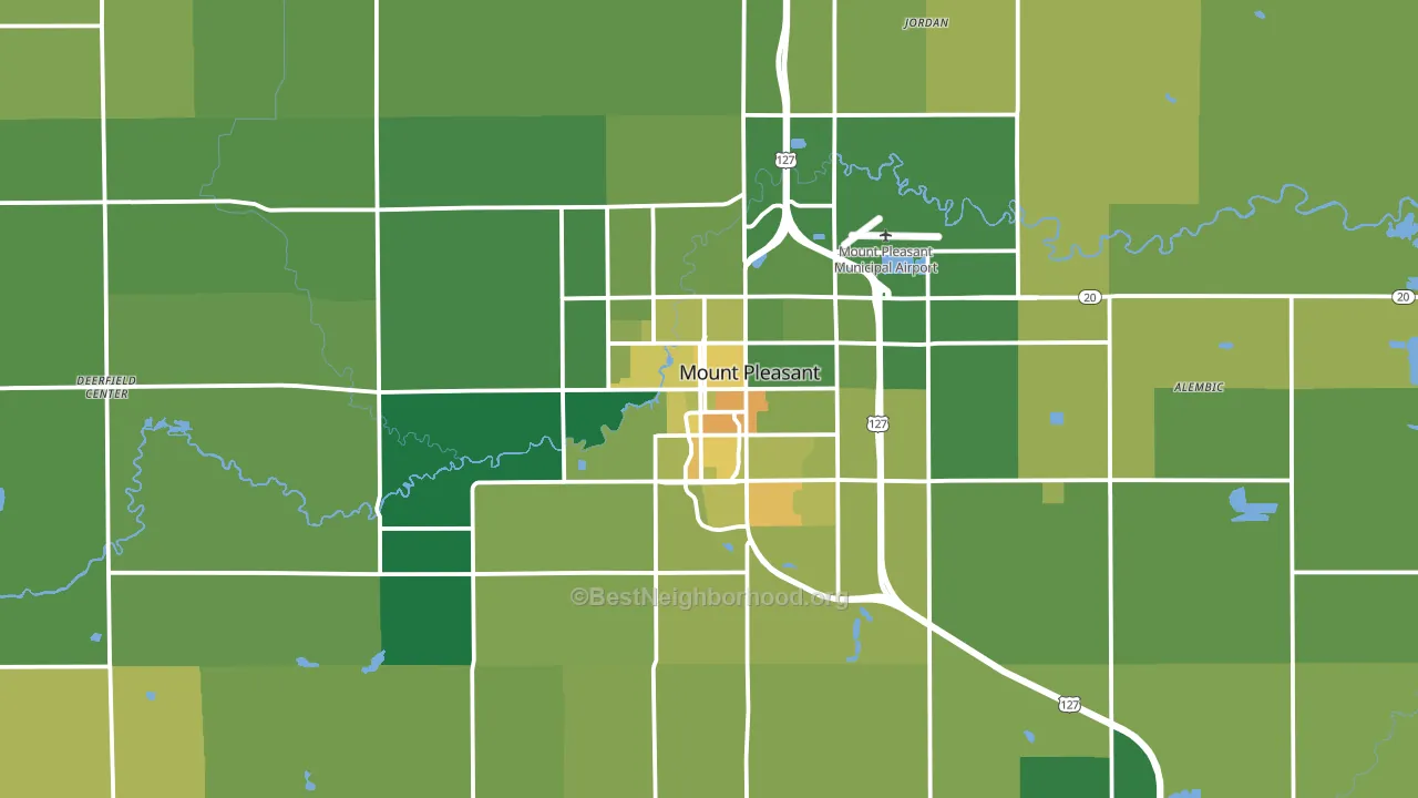 48858, MI block-group voter-turnout map