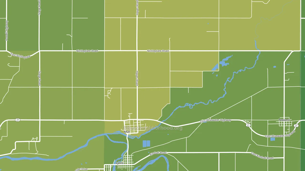 48860, MI block-group voter-turnout map