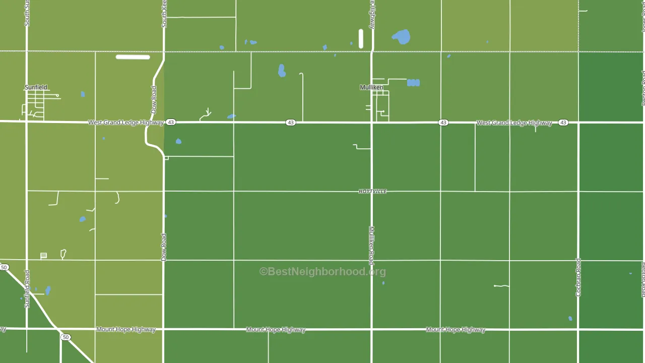 48861, MI block-group voter-turnout map