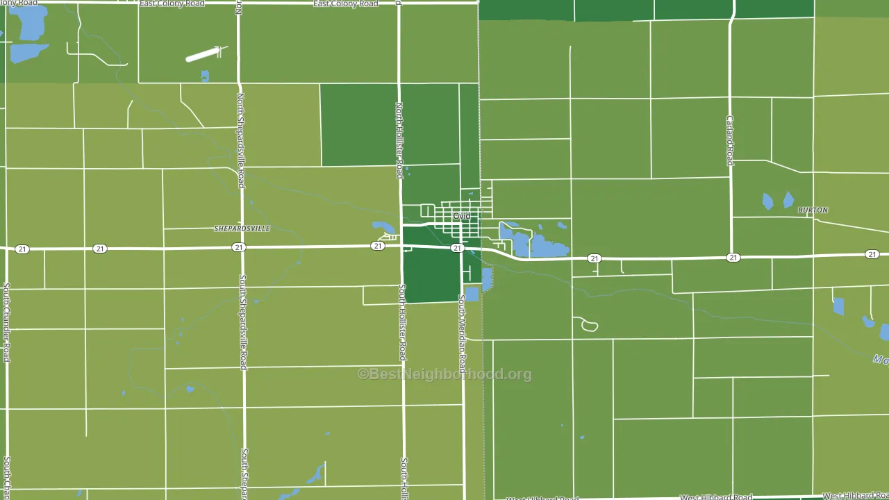 48866, MI block-group voter-turnout map