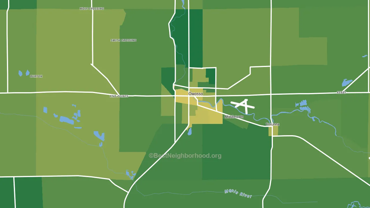 48867, MI block-group voter-turnout map