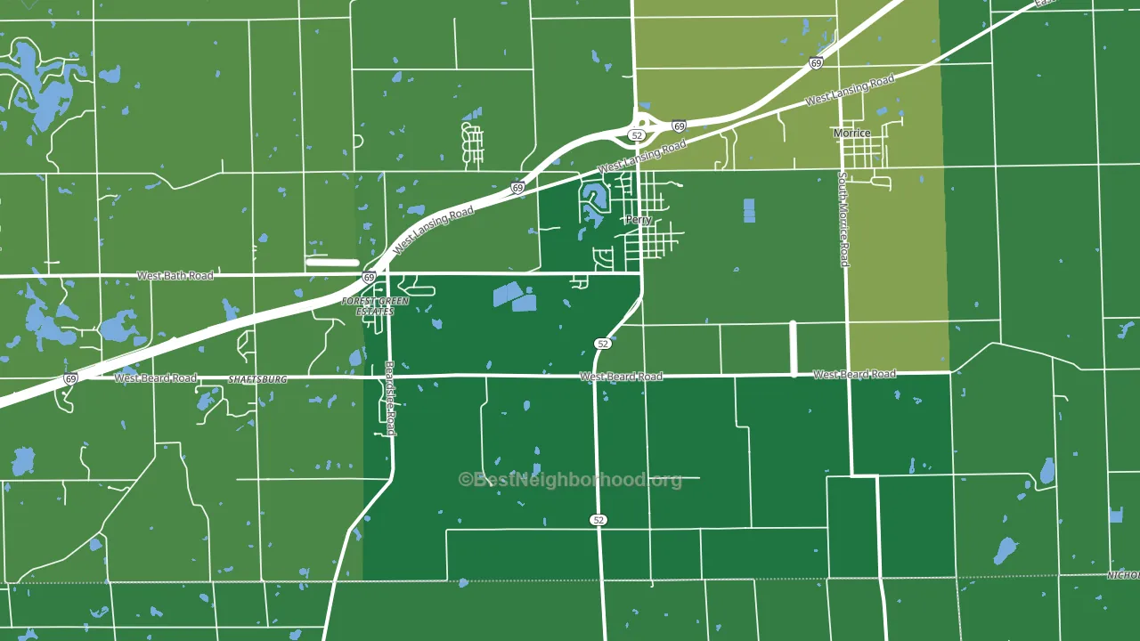 48872, MI block-group voter-turnout map