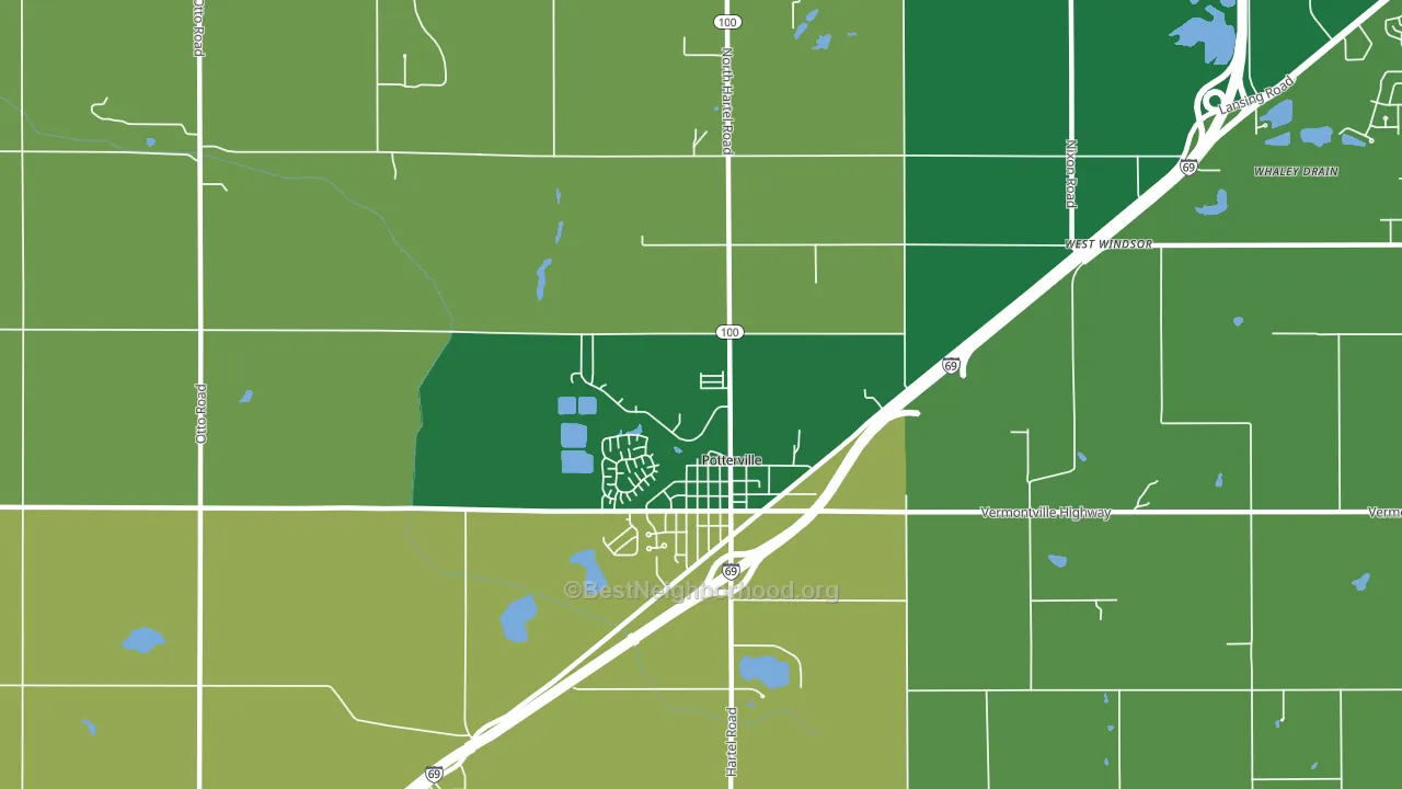 48876, MI block-group voter-turnout map
