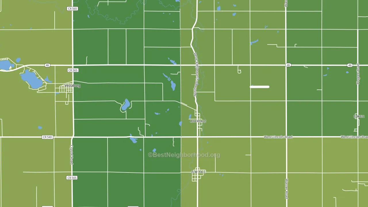 48877, MI block-group voter-turnout map