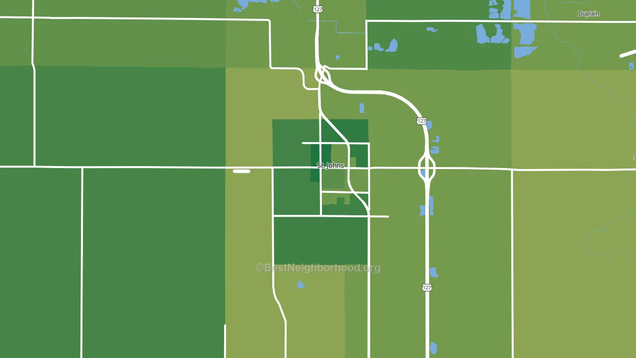 48879, MI block-group voter-turnout map