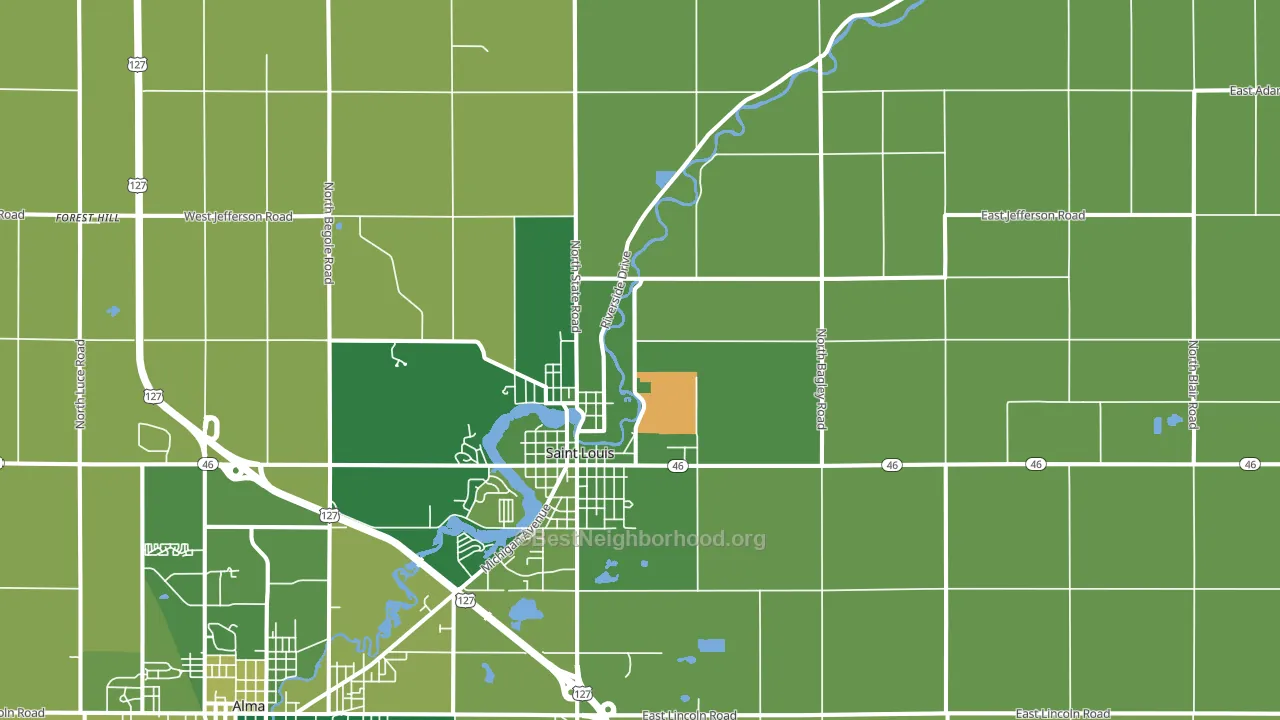 48880, MI block-group voter-turnout map