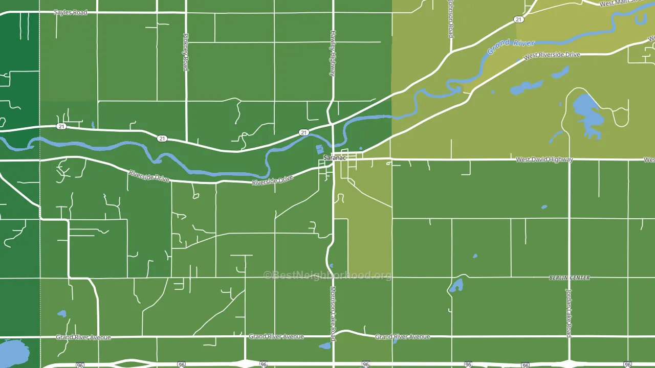 48881, MI block-group voter-turnout map