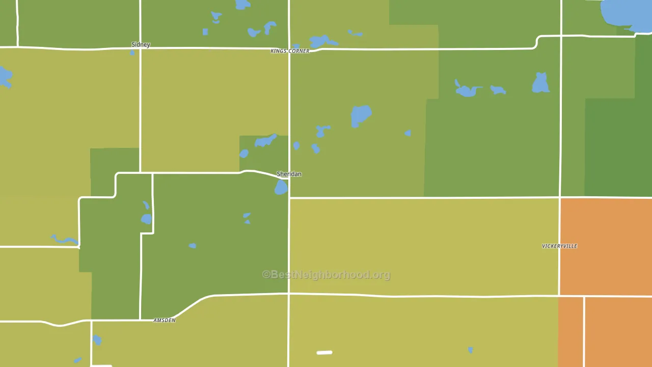 48884, MI block-group voter-turnout map