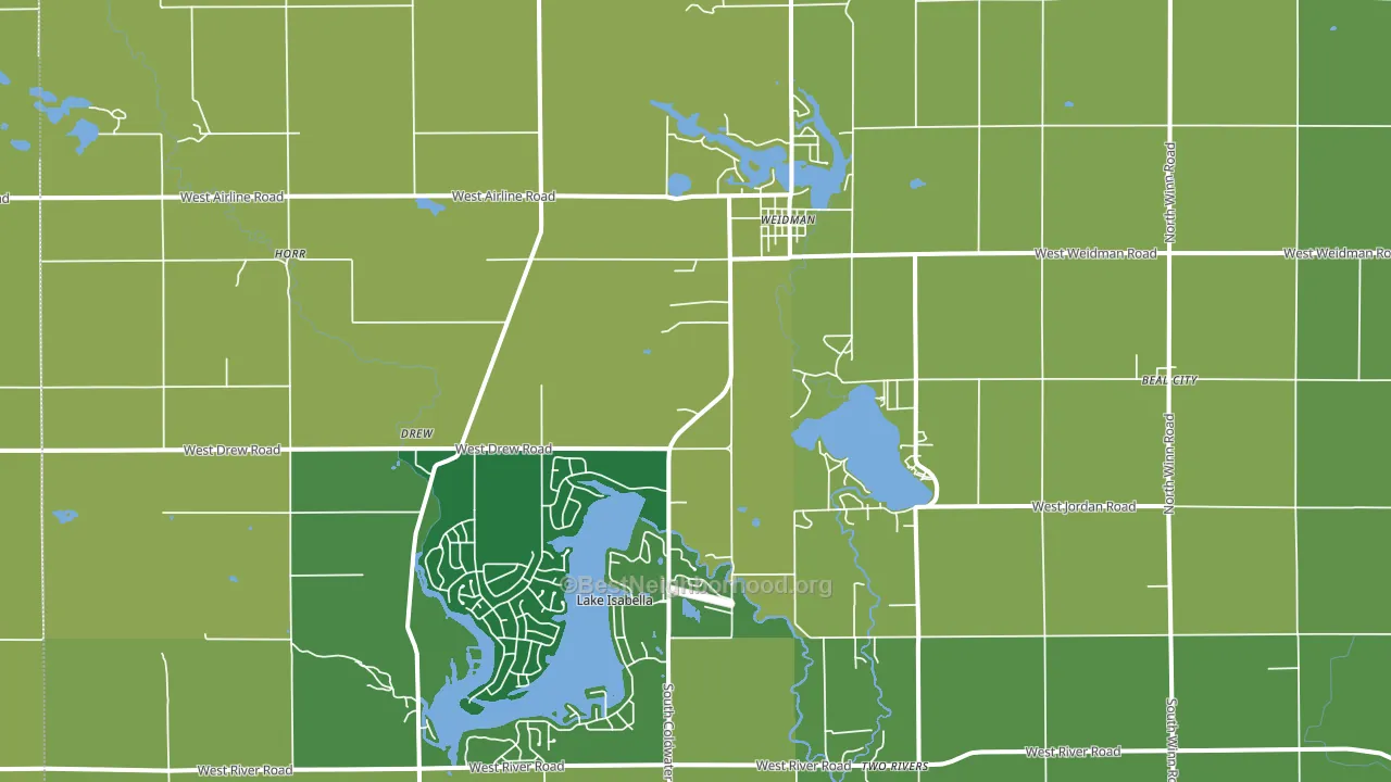 48893, MI block-group voter-turnout map