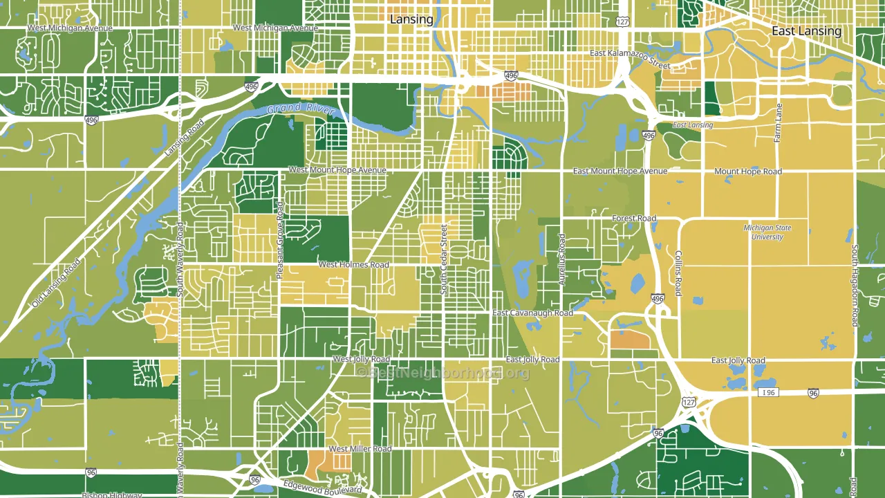 48910, MI block-group voter-turnout map