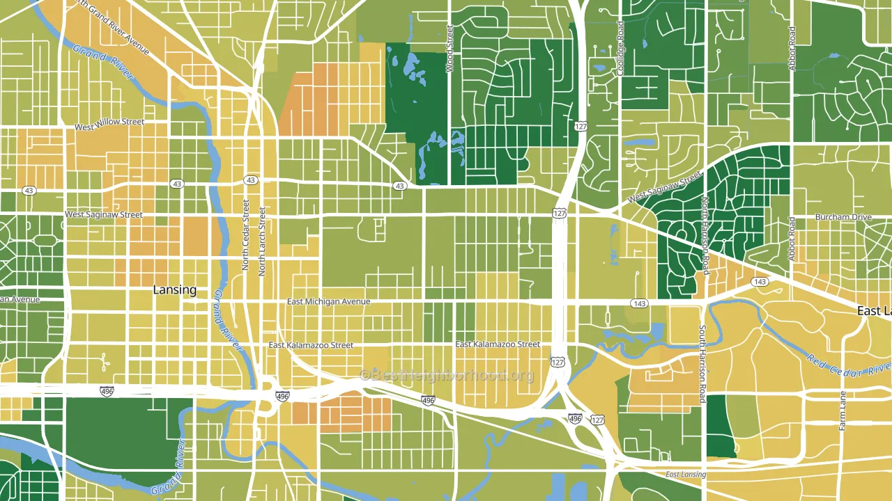 48912, MI block-group voter-turnout map