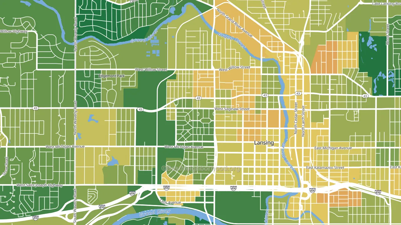 48915, MI block-group voter-turnout map