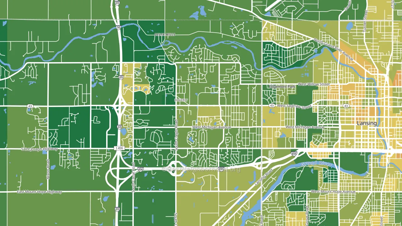 48917, MI block-group voter-turnout map