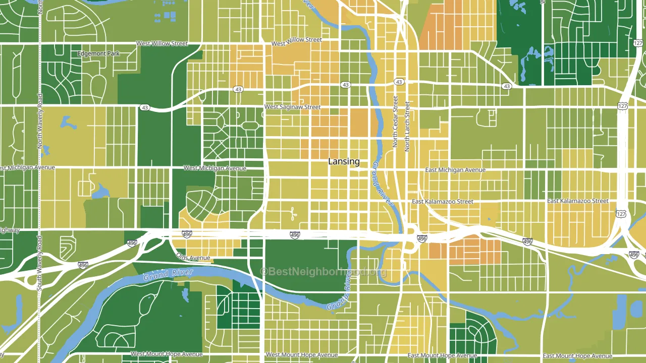 48933, MI block-group voter-turnout map