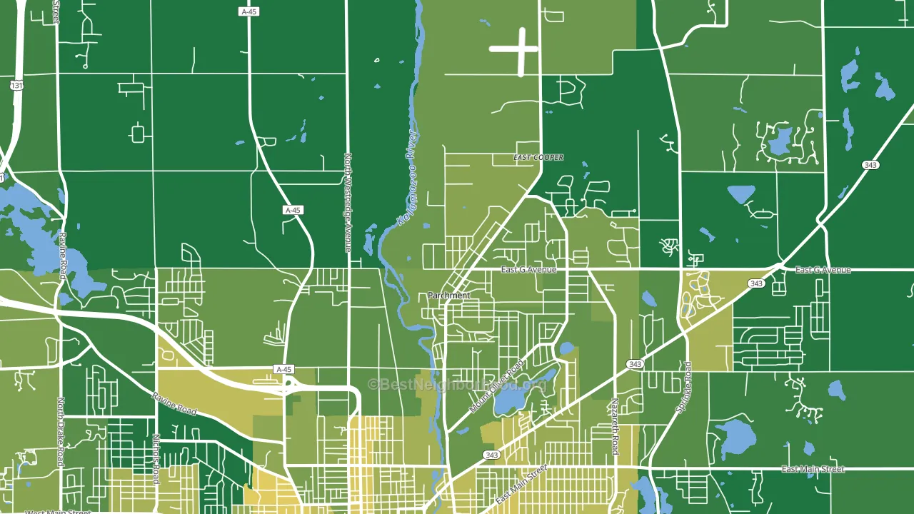 49004, MI block-group voter-turnout map