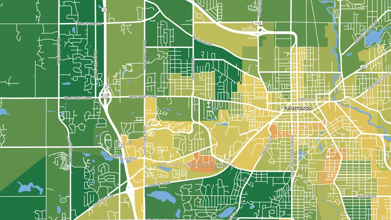 49006, MI block-group voter-turnout map