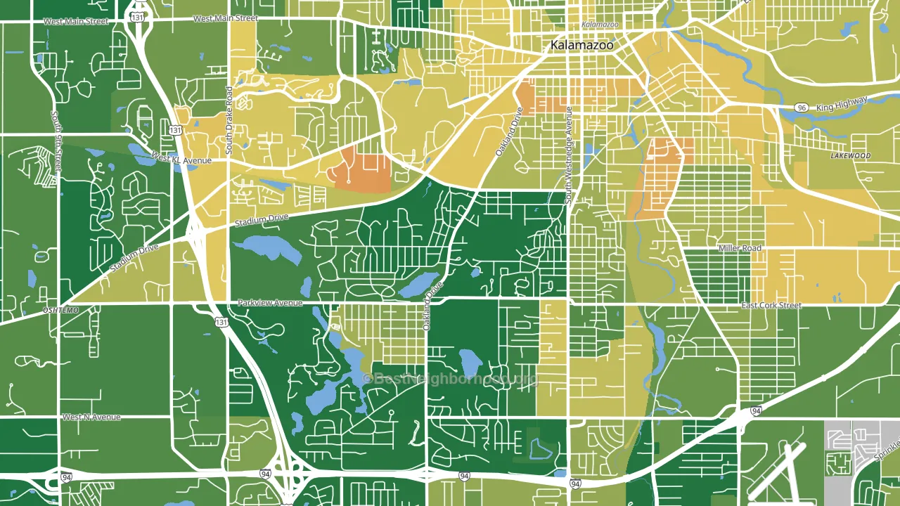 49008, MI block-group voter-turnout map