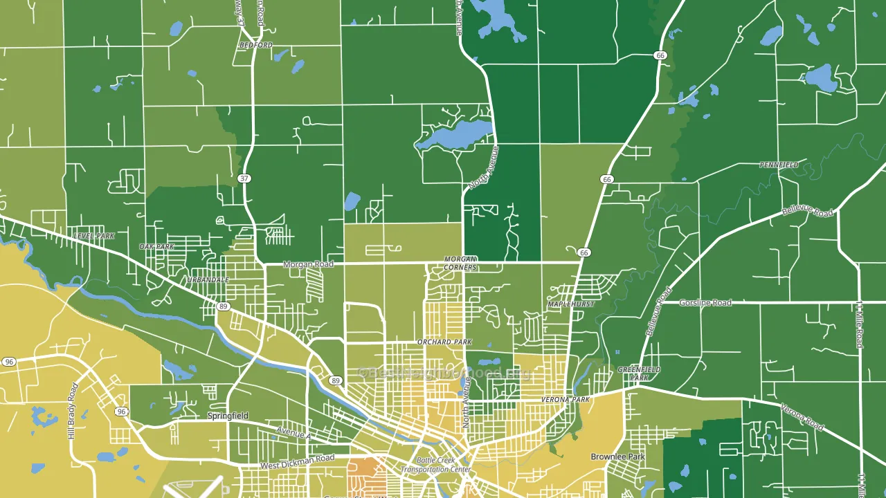 49017, MI block-group voter-turnout map