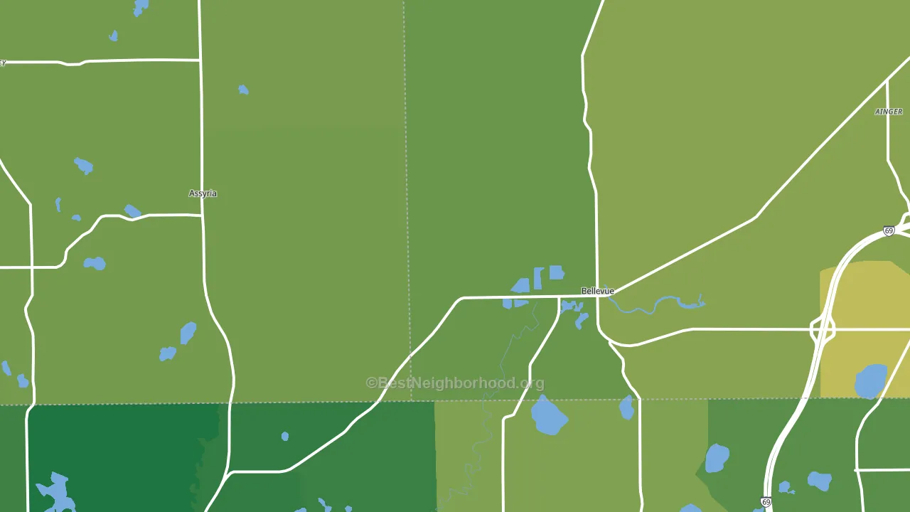 49021, MI block-group voter-turnout map