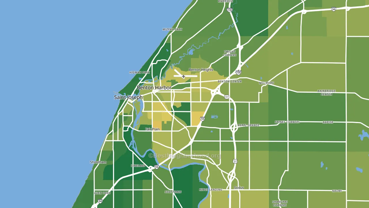 49022, MI block-group voter-turnout map
