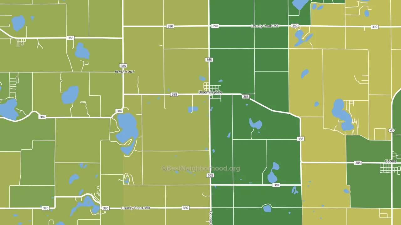 49026, MI block-group voter-turnout map