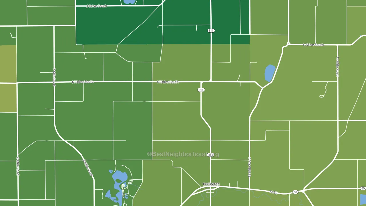 49029, MI block-group voter-turnout map