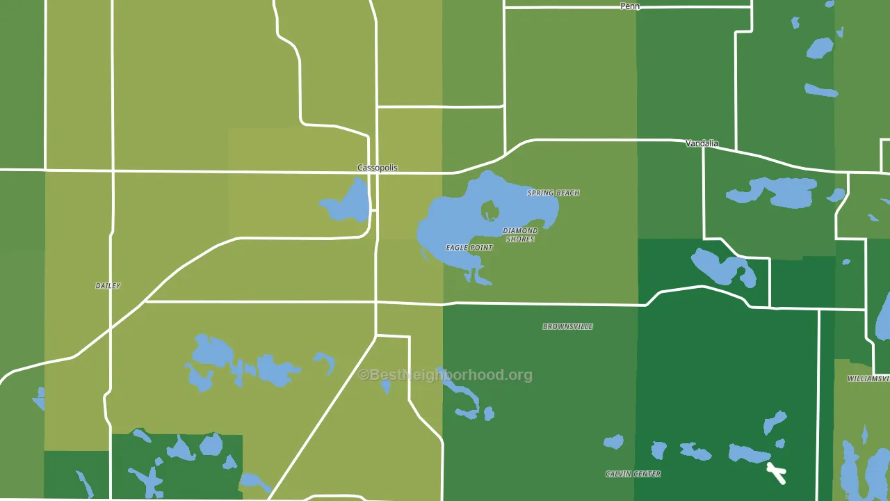 49031, MI block-group voter-turnout map