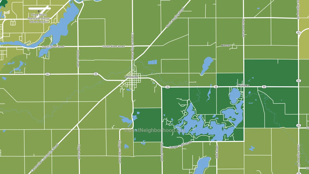 49032, MI block-group voter-turnout map