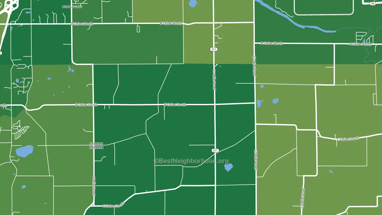 49033, MI block-group voter-turnout map