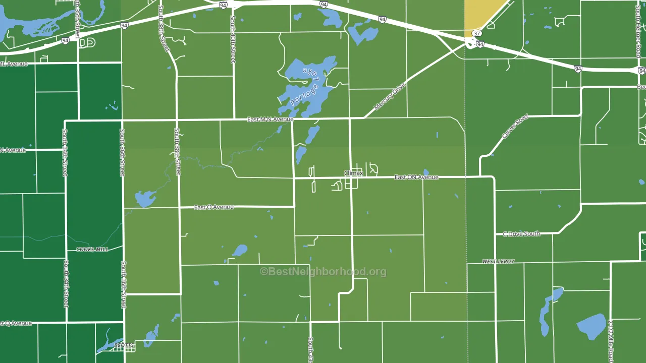 49034, MI block-group voter-turnout map