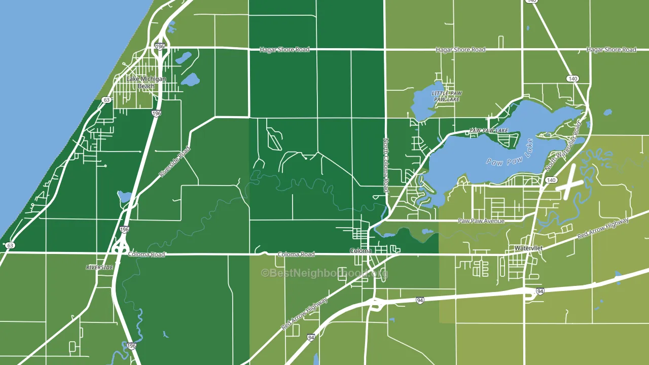 49038, MI block-group voter-turnout map