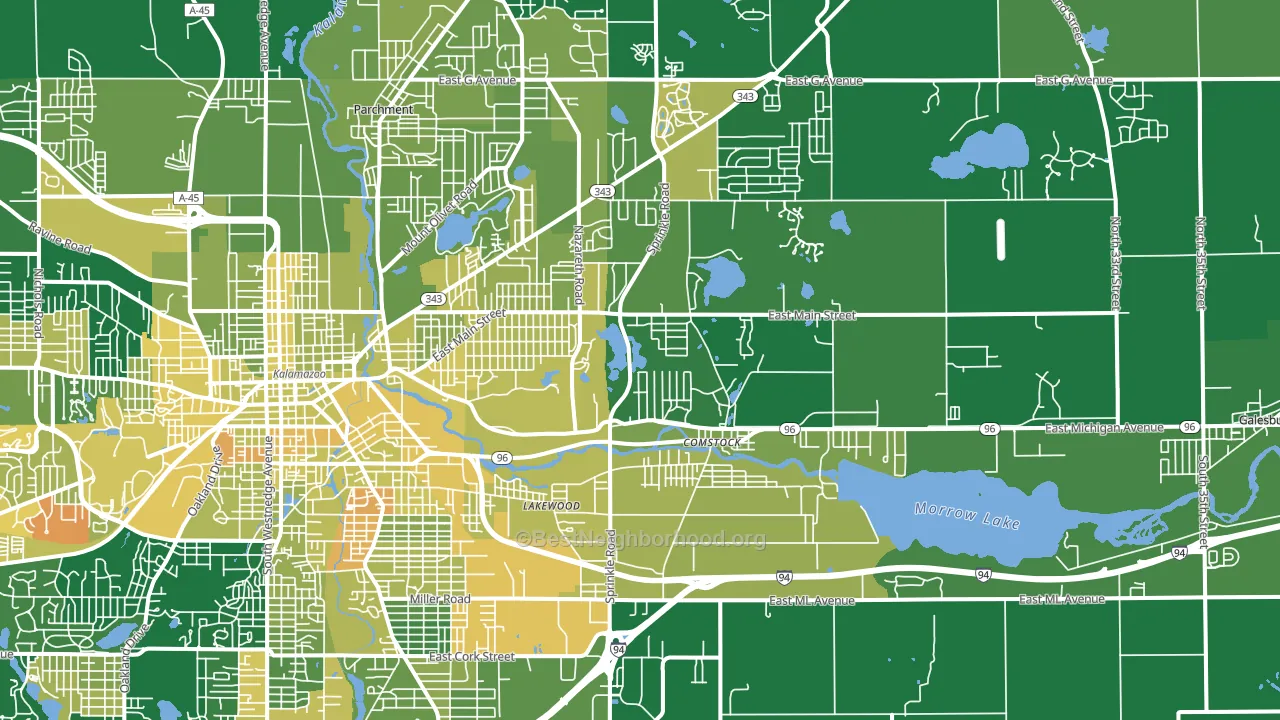 49048, MI block-group voter-turnout map