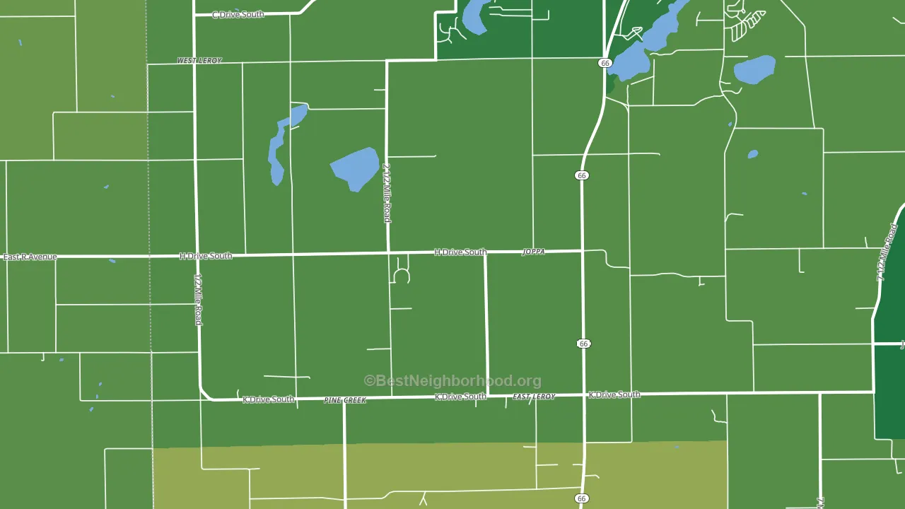 49051, MI block-group voter-turnout map