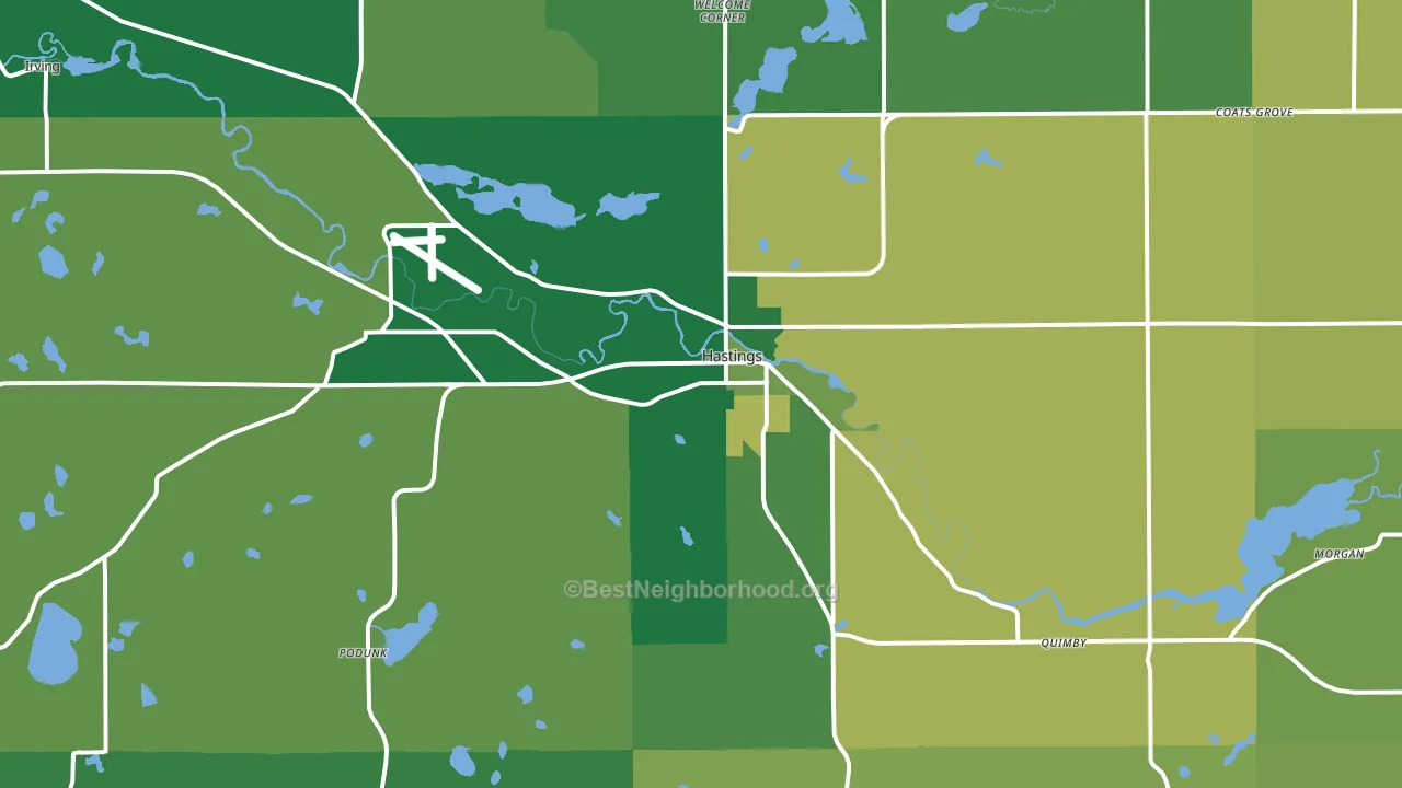 49058, MI block-group voter-turnout map