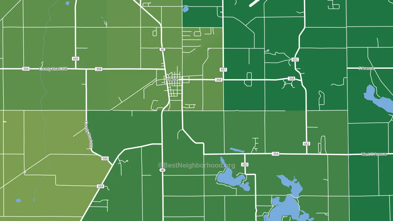 49065, MI block-group voter-turnout map