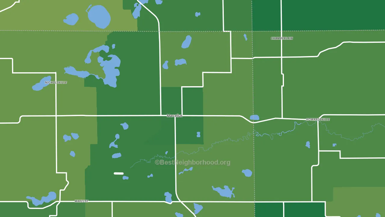 49067, MI block-group voter-turnout map