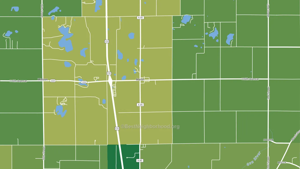 49070, MI block-group voter-turnout map