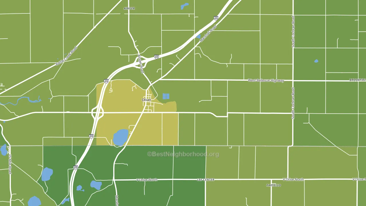 49076, MI block-group voter-turnout map