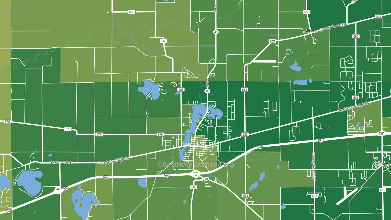 49079, MI block-group voter-turnout map