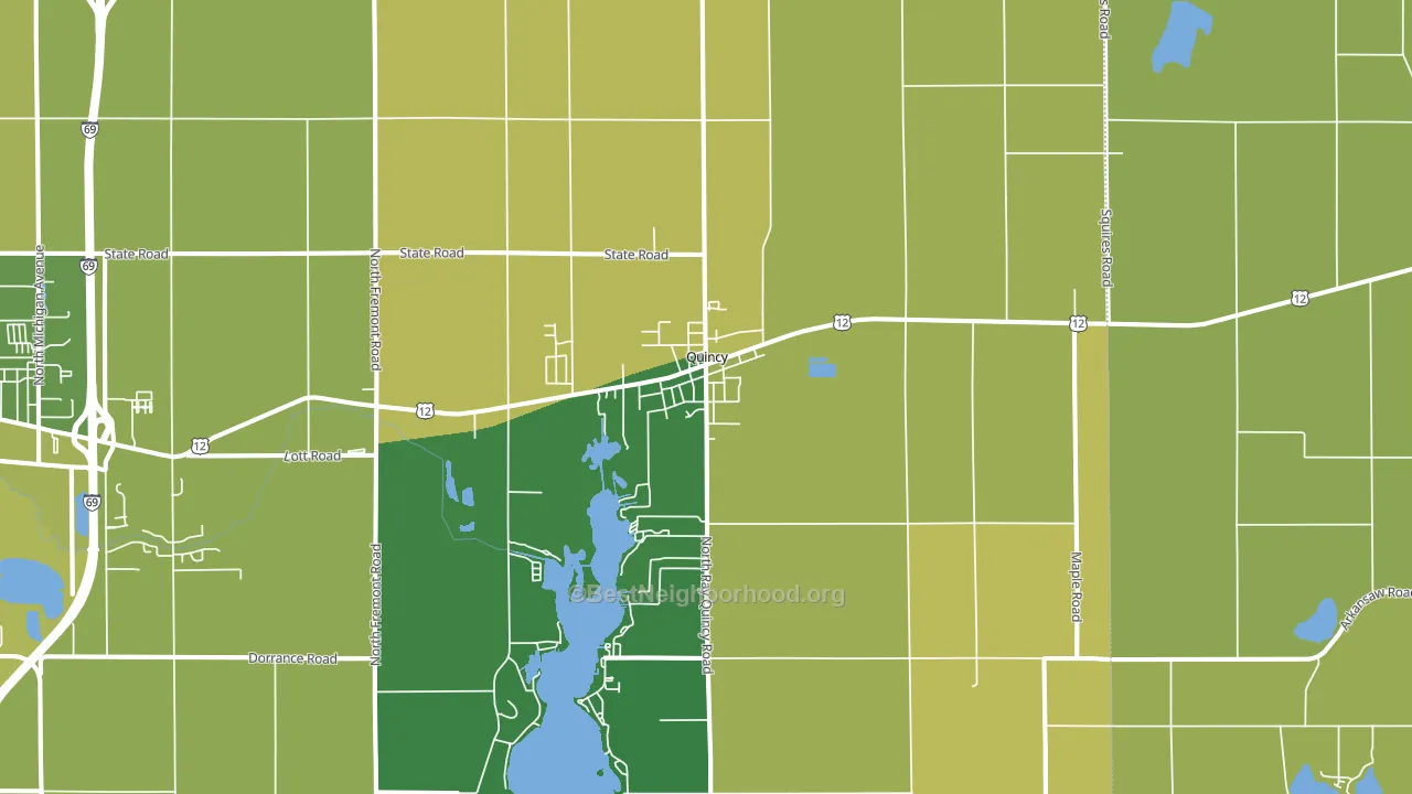 49082, MI block-group voter-turnout map
