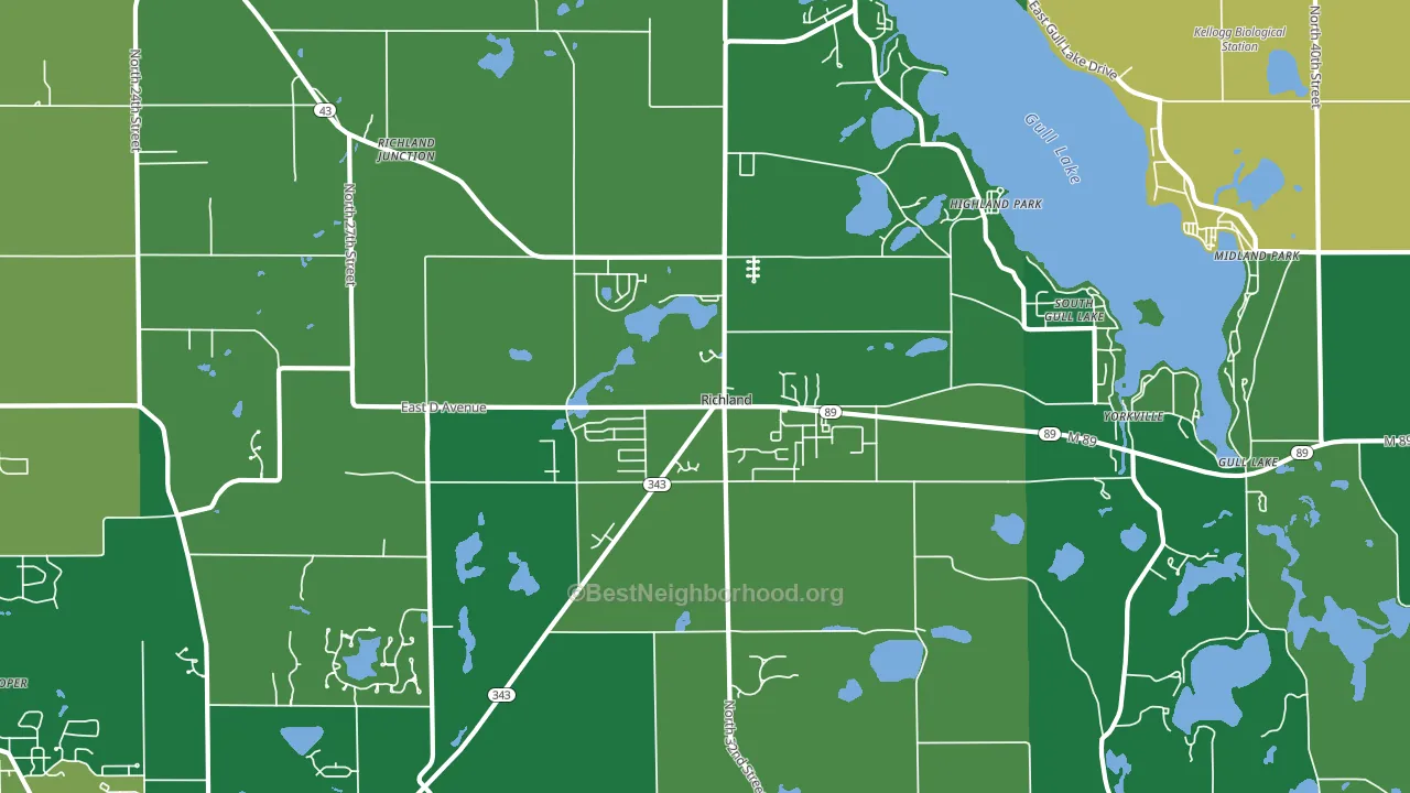 49083, MI block-group voter-turnout map