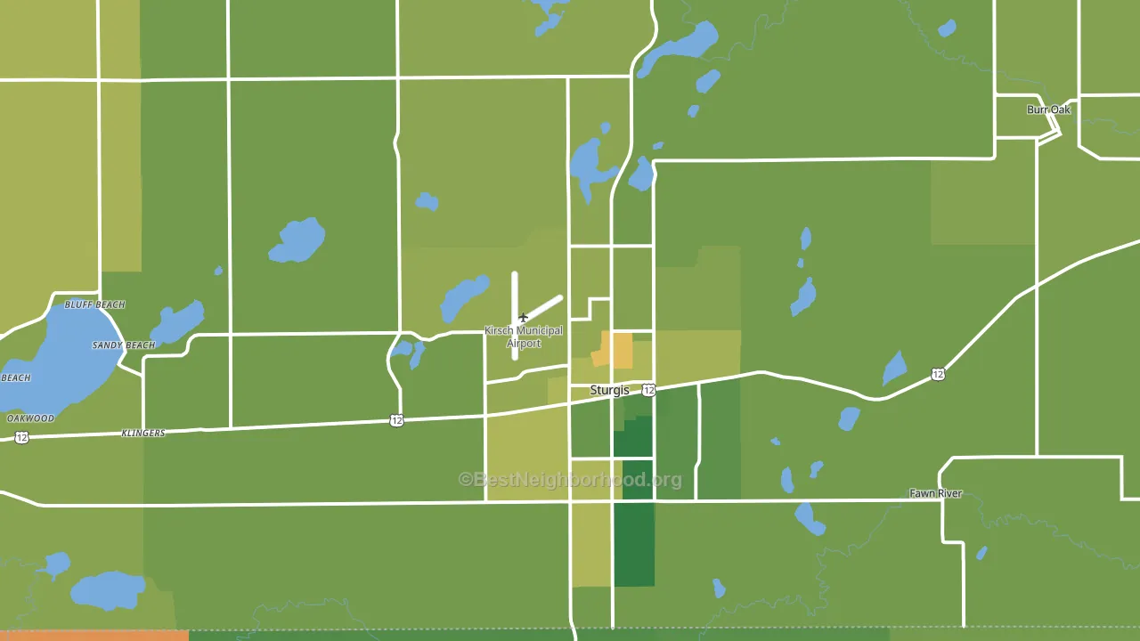 49091, MI block-group voter-turnout map