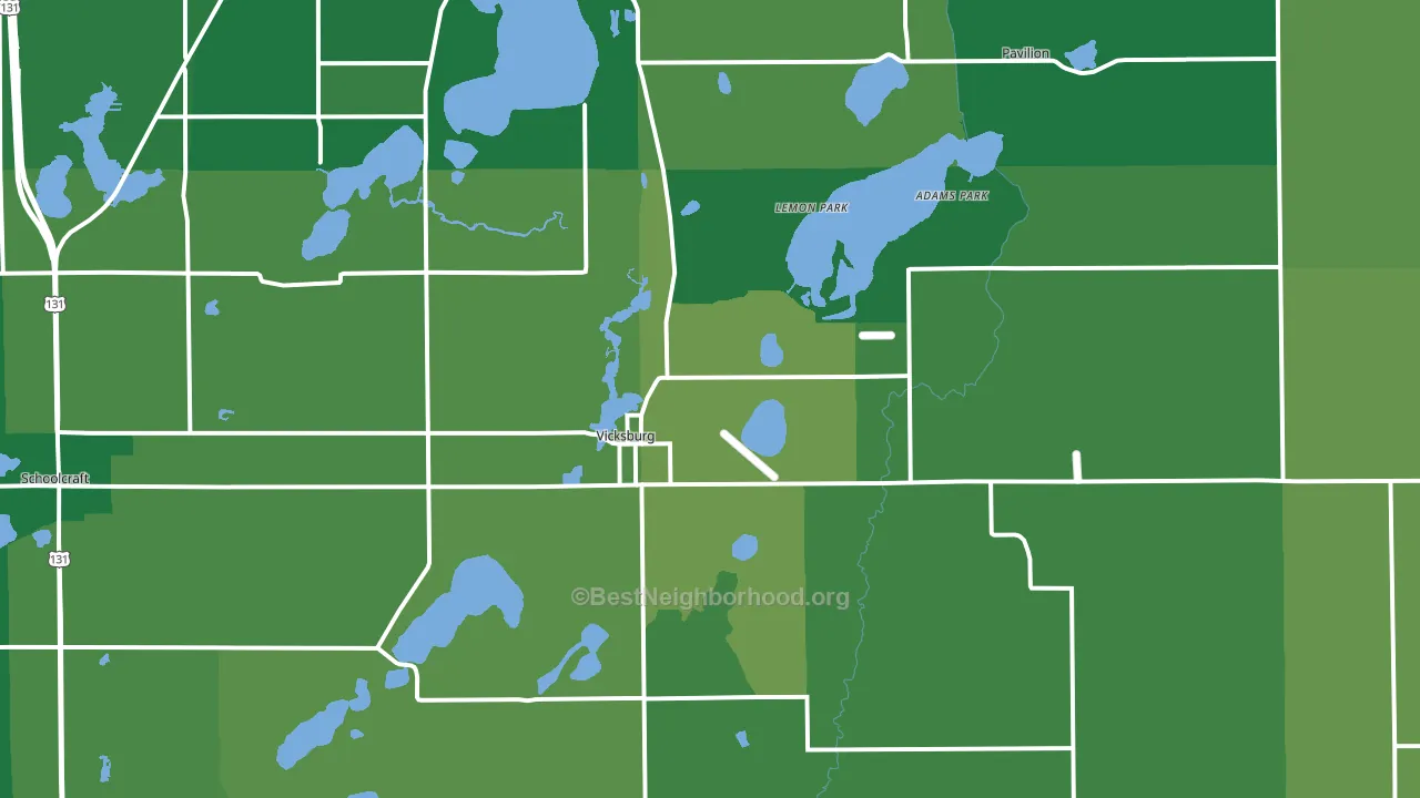 49097, MI block-group voter-turnout map